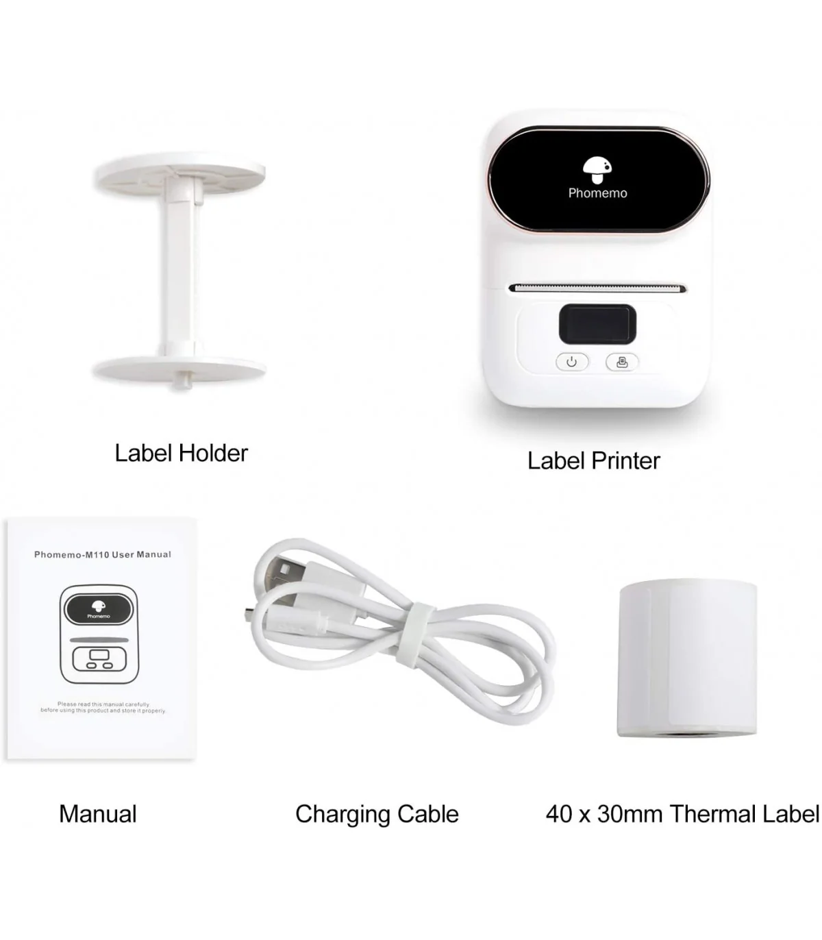 Máy in nhãn mini M110, Bluetooth, cầm tay di động | AIMO Việt Nam