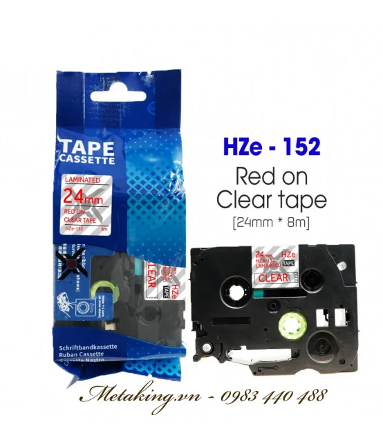 Nhãn HZe-152 (TZe-152), 24mm X 8m, Chữ đỏ - nền trong | AIMO Việt Nam