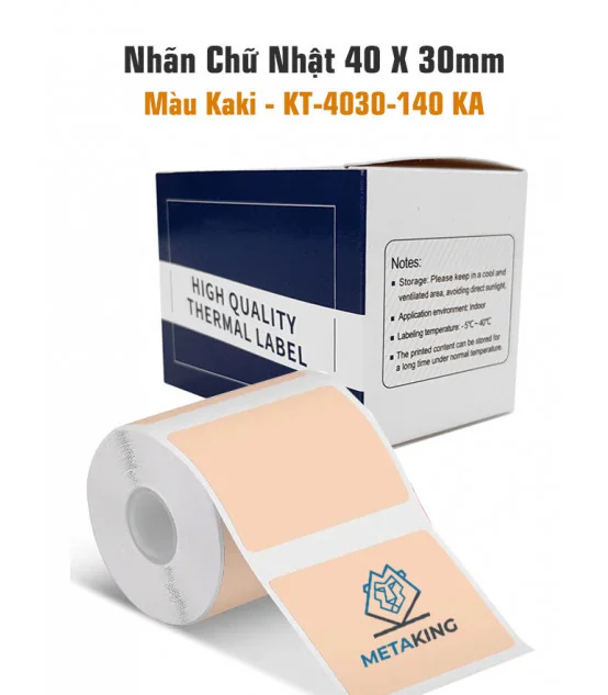 Nhãn Đa Năng 40 X 30mm màu kaki, KT-4030-230KA | AIMO Việt Nam