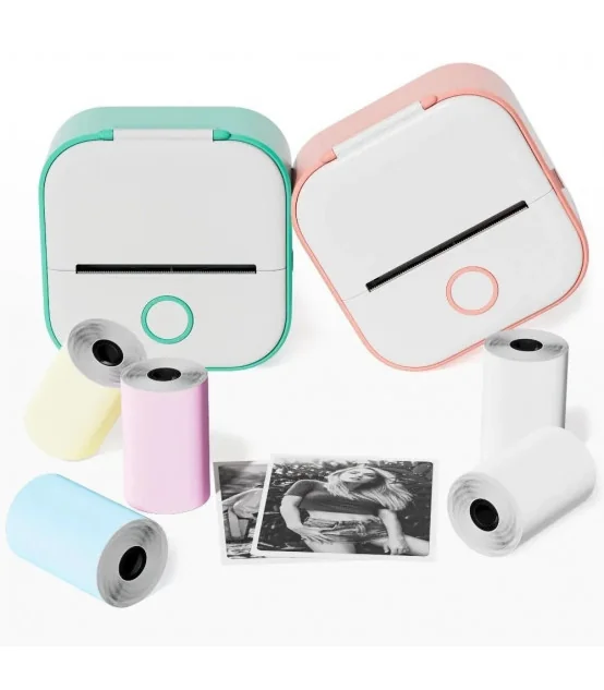 Máy in nhãn mini T02, Bluetooth, in không mực | AIMO Việt Nam
