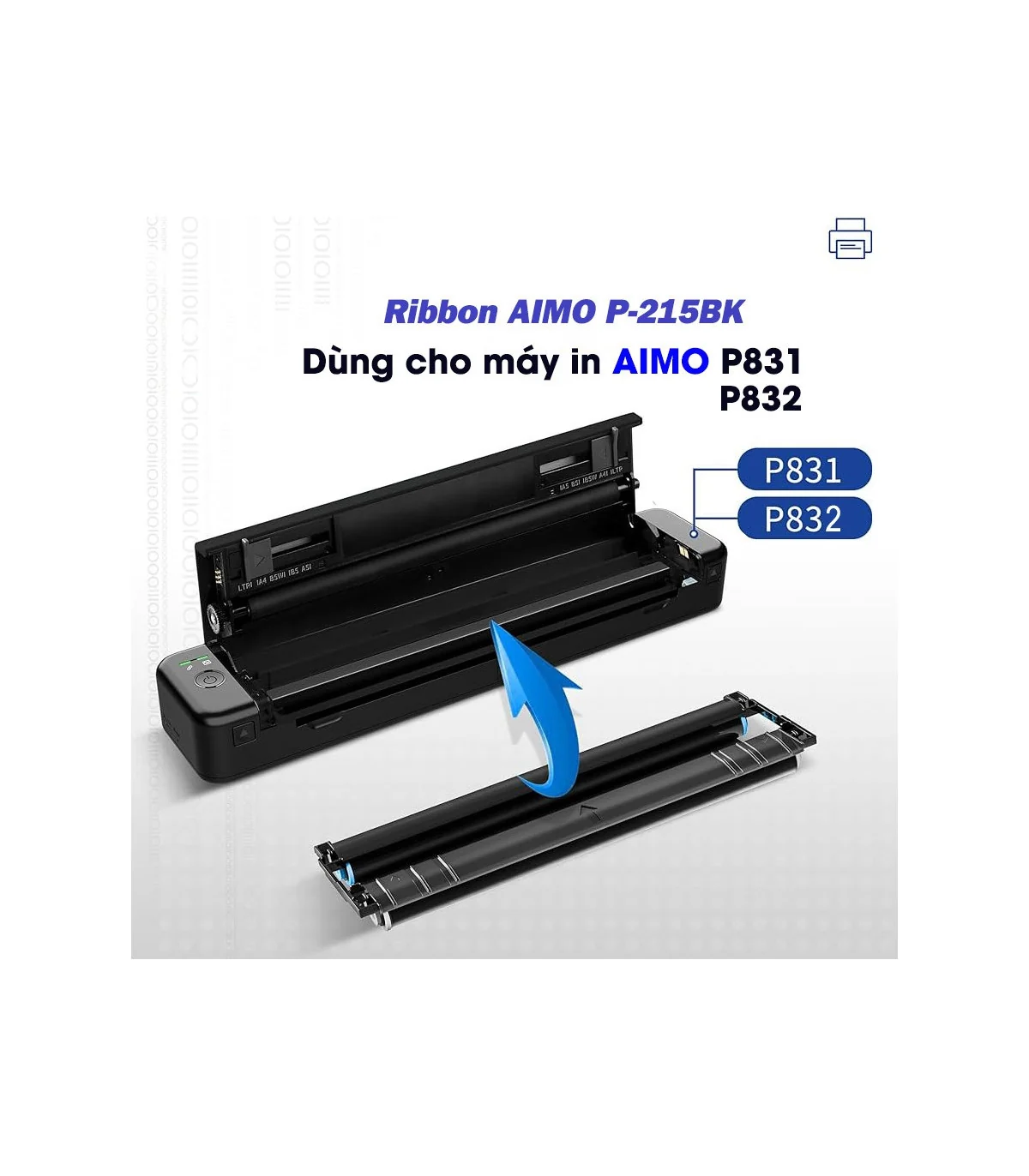 Ruy băng (Ribbon) P-215BK cho P831/P832 | AIMO Việt Nam