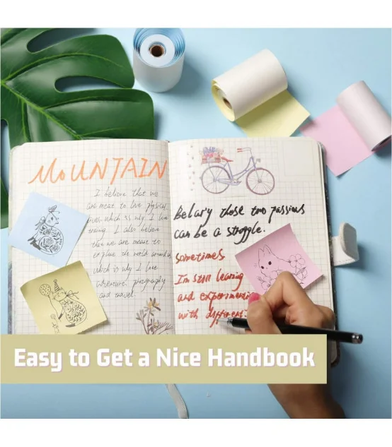 Giấy in nhiệt Vàng/Hồng/Xanh cho T02, 53mm X 6.5m, KT-RMYPB, không keo | AIMO Việt Nam