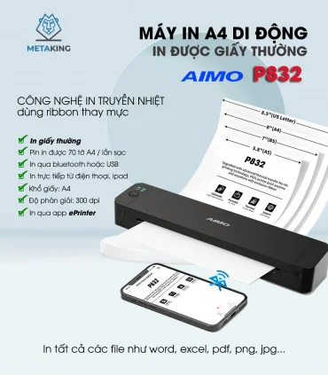 Máy in A4 di động AIMO P832 | AIMO Việt Nam