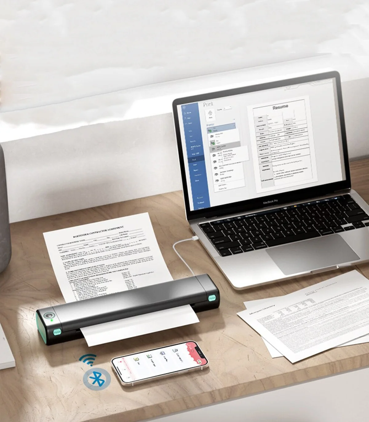 Máy in A4 di động AIMO M08F | AIMO Việt Nam