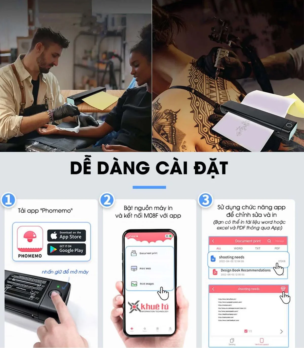 Máy in A4 di động AIMO M08F | AIMO Việt Nam