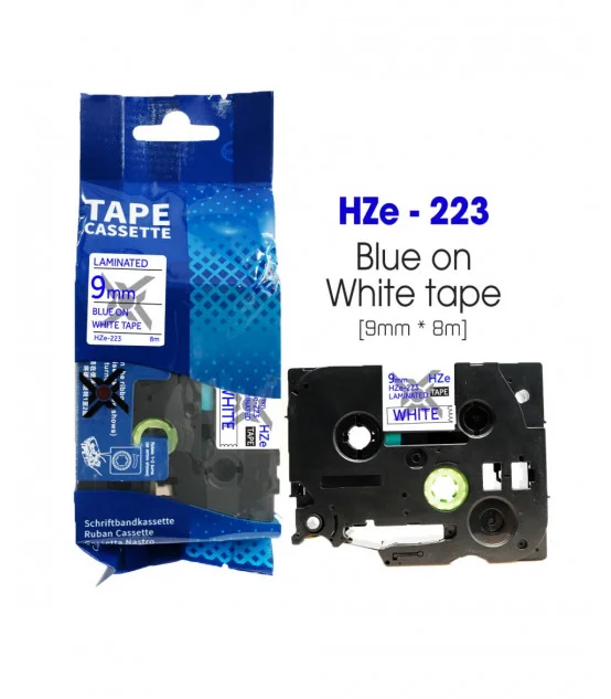 Nhãn HZe-223 (TZe-223), 9mm X 8m, Chữ xanh - nền trắng | AIMO Việt Nam
