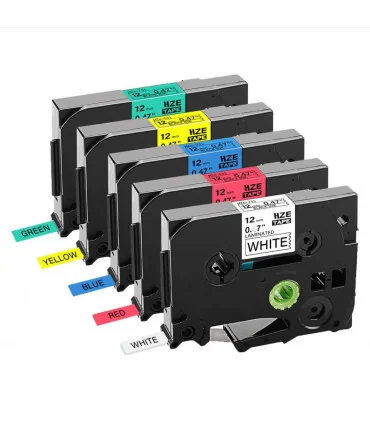 Nhãn HZe-145 (TZe-145), 18mm X 8m, Chữ trắng - nền trong | AIMO Việt Nam