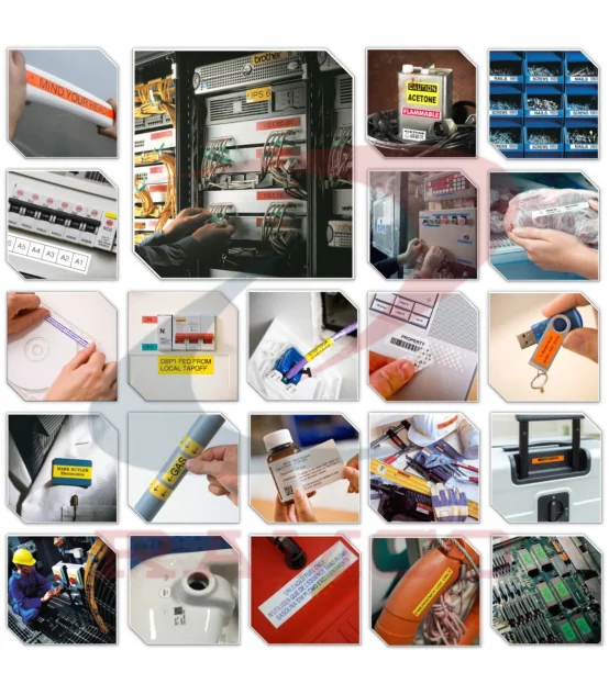 Nhãn HZe-S651 (TZe-S651), 24mm X 8m, Chữ đen - nền vàng | AIMO Việt Nam