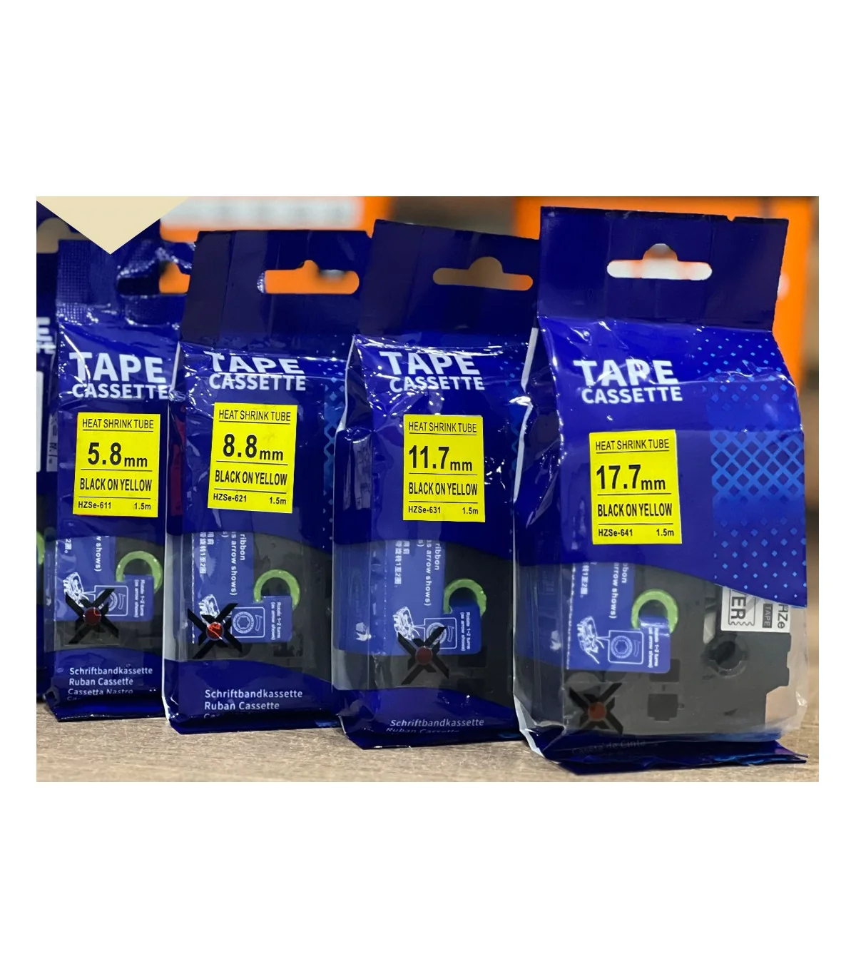 Băng Ống Co Nhiệt HZSe-621, 9mm X 1,5m, Cáp 2.6-5.1mm, Vàng | AIMO Việt Nam