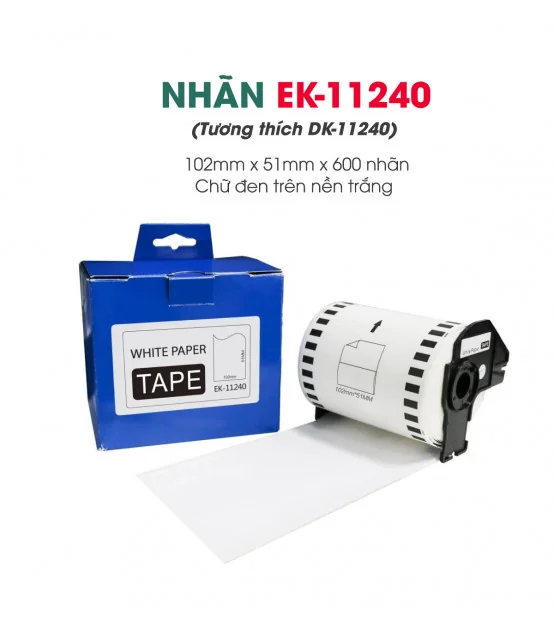 Nhãn giấy EK-11240 (DK-11240), 102 x 51mm x 600 nhãn, Trắng | AIMO Việt Nam
