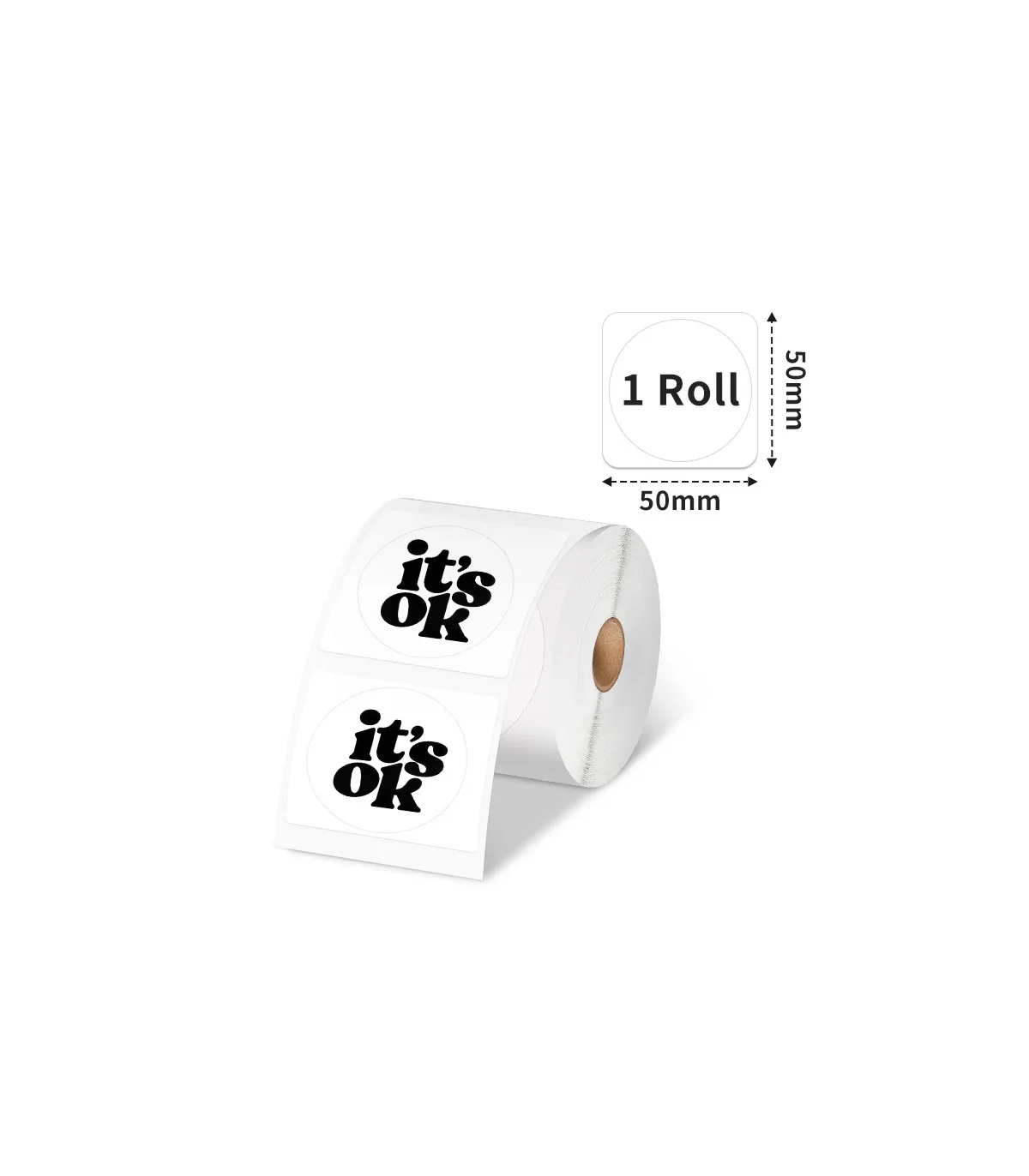 Nhãn Tròn 50 X 50mm, Màu Trắng, KTR-5050-140 | AIMO Việt Nam