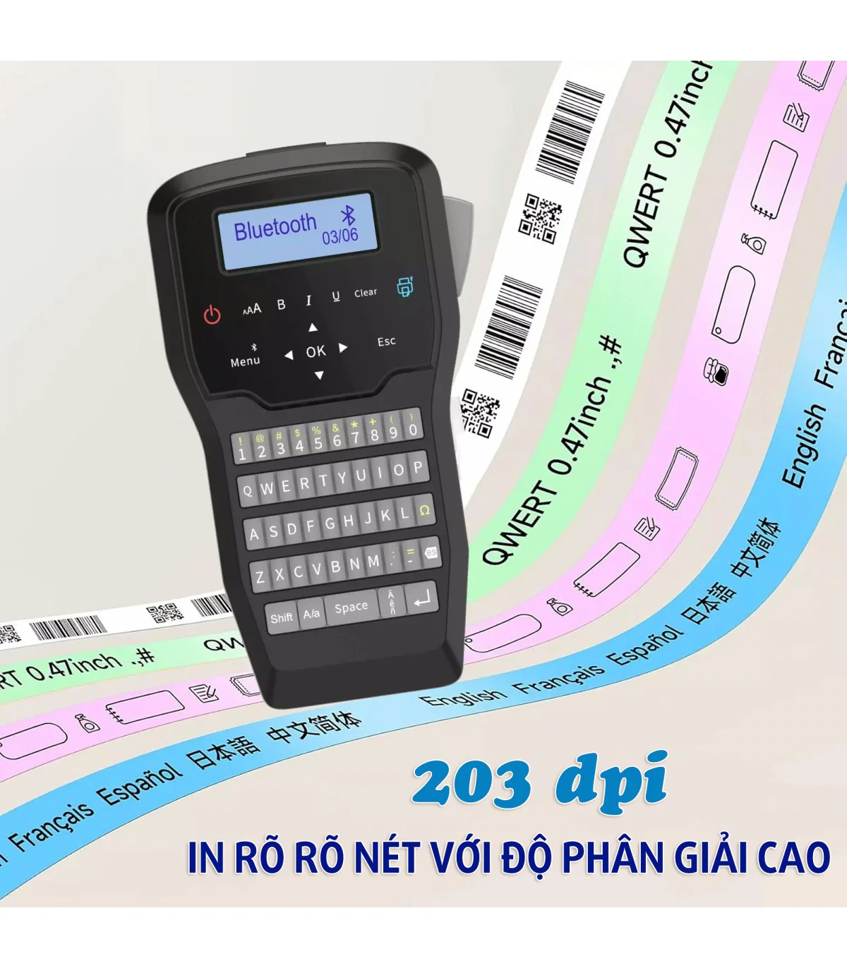 Máy in nhãn cầm tay LM2800 | AIMO Việt Nam