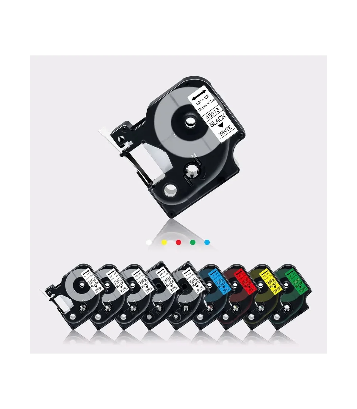 Dymo DM-A43613, [6mm x 7m], Chữ đen nền trắng | AIMO Việt Nam