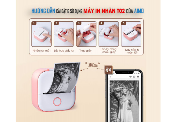 Hướng Dẫn Cài Đặt & Sử Dụng Máy In Mini T02 Của Aimo