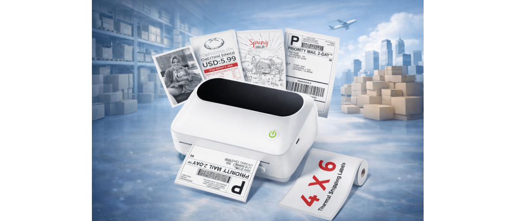 Máy In Nhãn AIMO M421 - Có Thể In Hai Màu ĐỎ & ĐEN