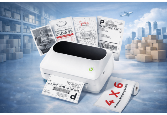 Máy In Nhãn AIMO M421 - Có Thể In Hai Màu ĐỎ & ĐEN